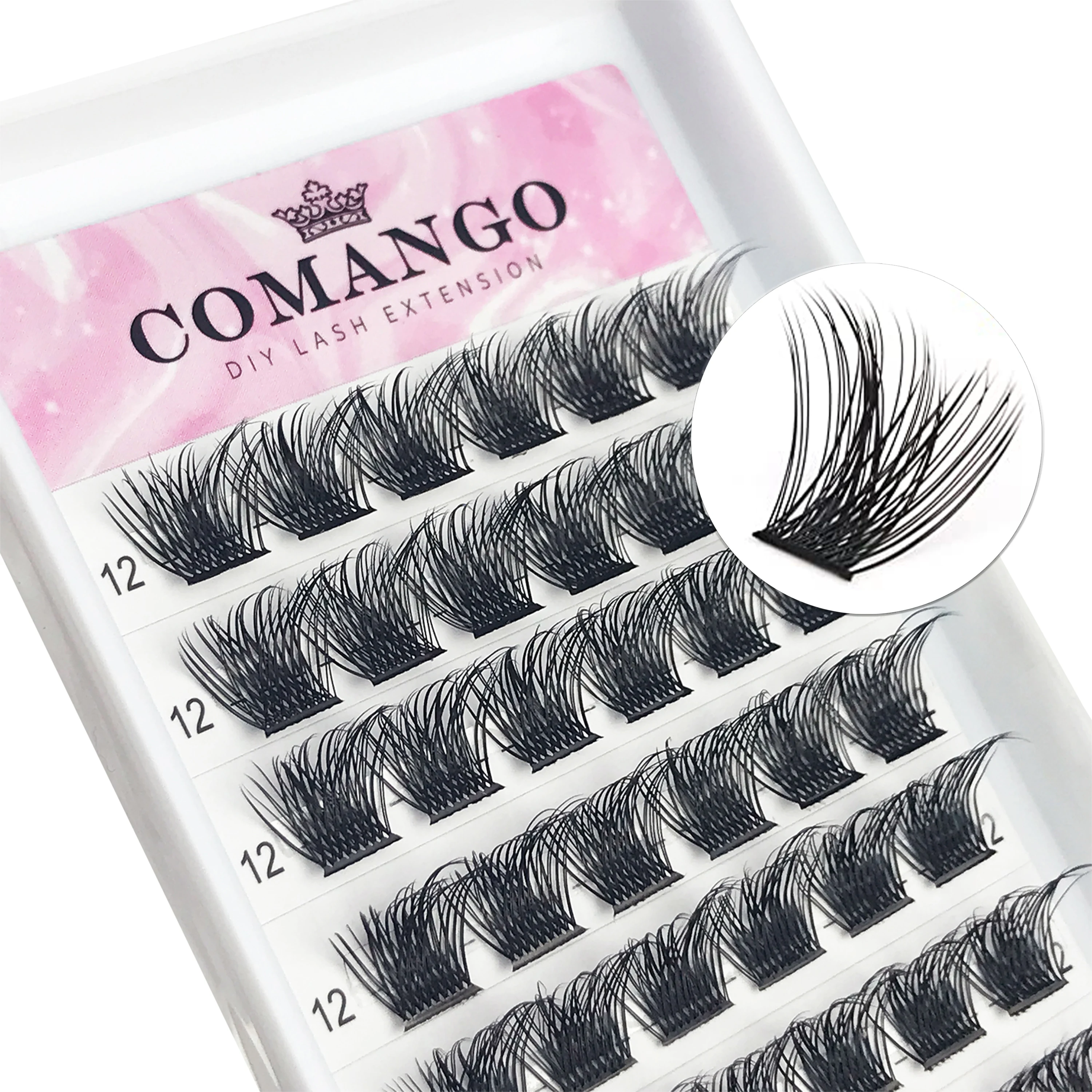 Lash Cluster DIY Wimpern Extensions 60 Cluster C D Wellung CoMango Mega Volumen Einzelne Wimpern Cluster DIY Zu Hause Image