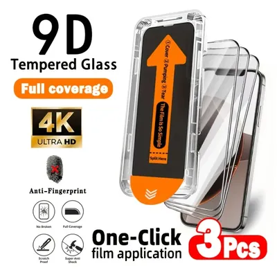 3Pack Schutz Glas Screen Protector Für IPhone 17 16 15 Pro Max Telefon Glas Für IPhone 14 13 12 11 Pro XR XS Max Glas Film
