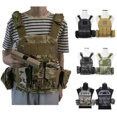 Kinder Kampf Camouflage Weste Kinder Airsoft Westen Outdoor Paintball Taktische Weste CS Getriebe Jungen Mädchen Sniper Armee Uniform