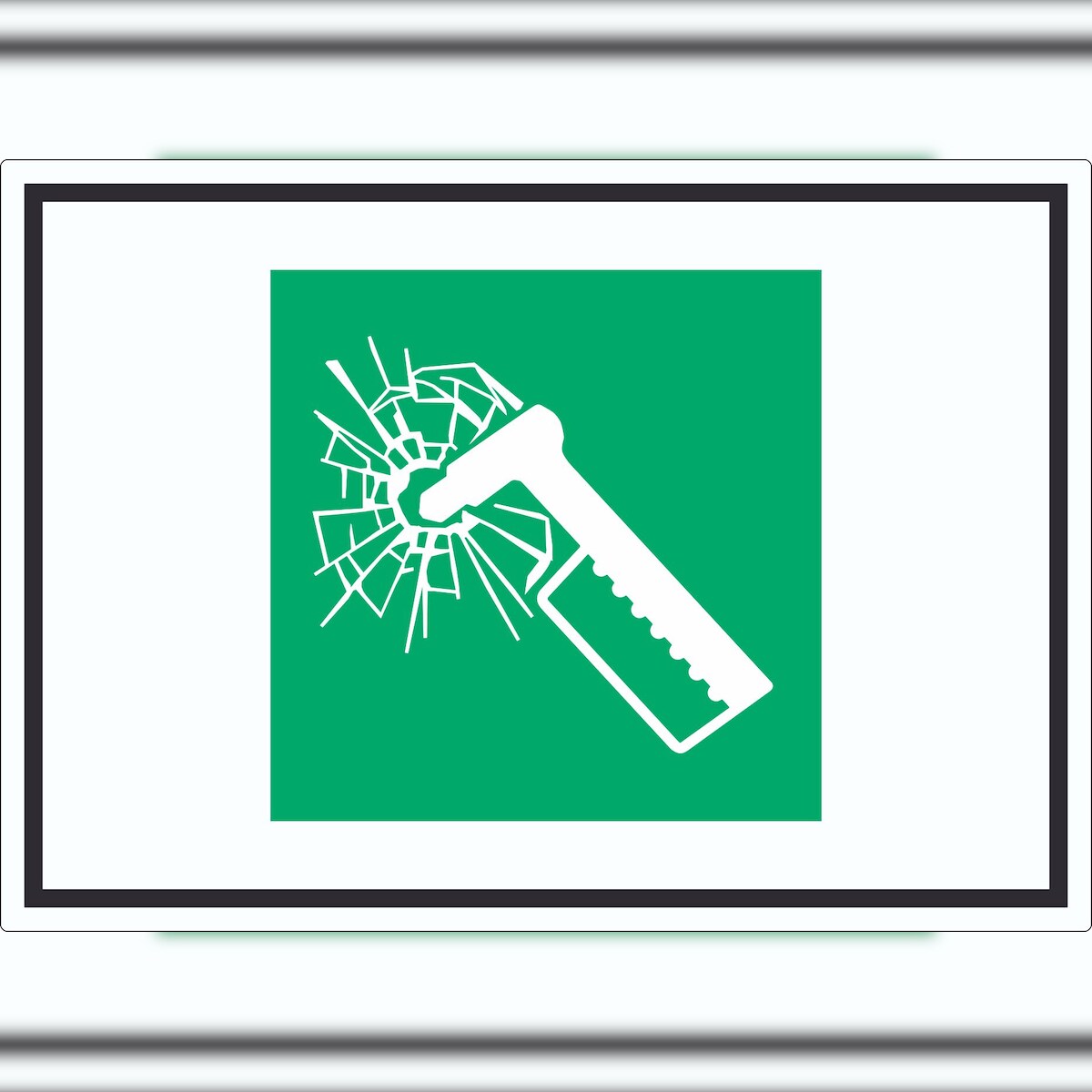 HB-Druck Notfallhammer Symbol Aufkleber A7 (74x105mm) Image