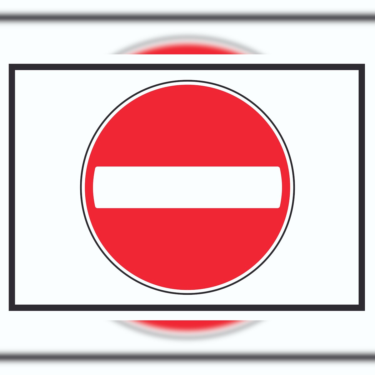 HB-Druck Kein Eingang Symbol Schild A5 (148x210mm) Image