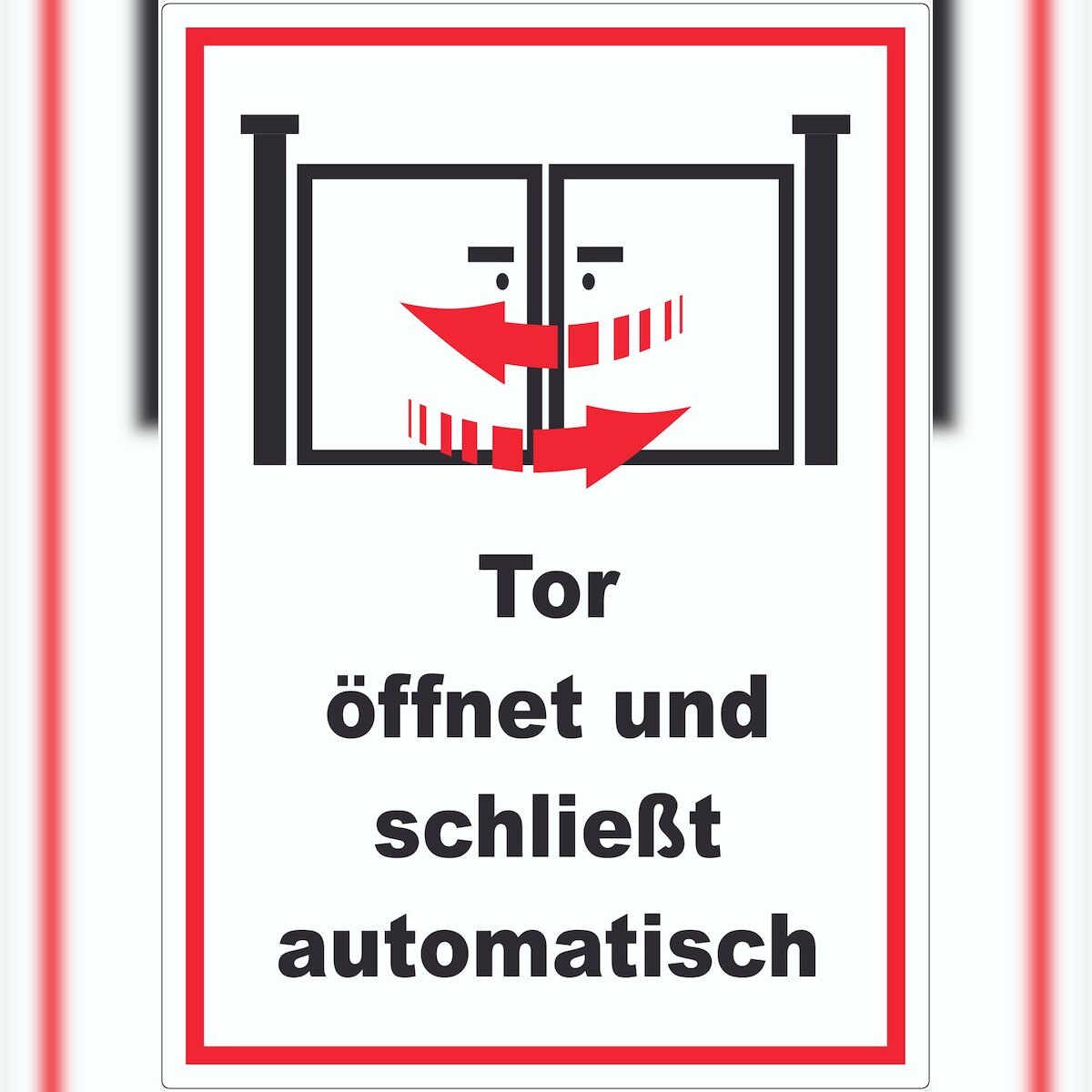 HB-Druck Tor öffnet und schließt automatisch Aufkleber A3 (297x420mm) Image
