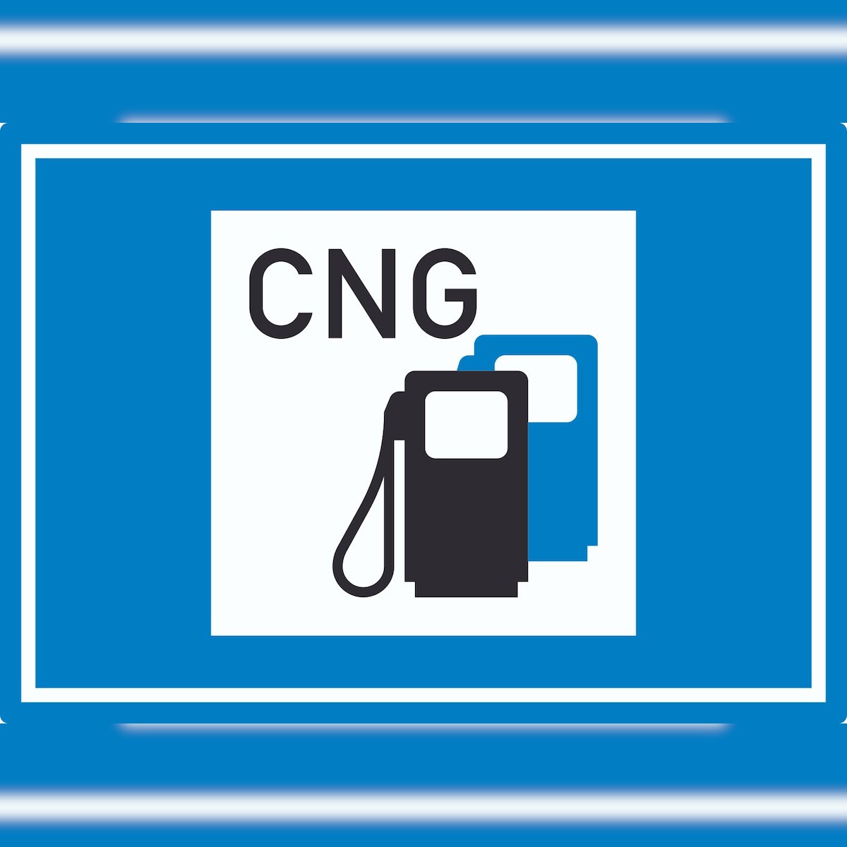 HB-Druck Tankstelle mit Erdgas Symbol Aufkleber A9 (37x52mm) Image