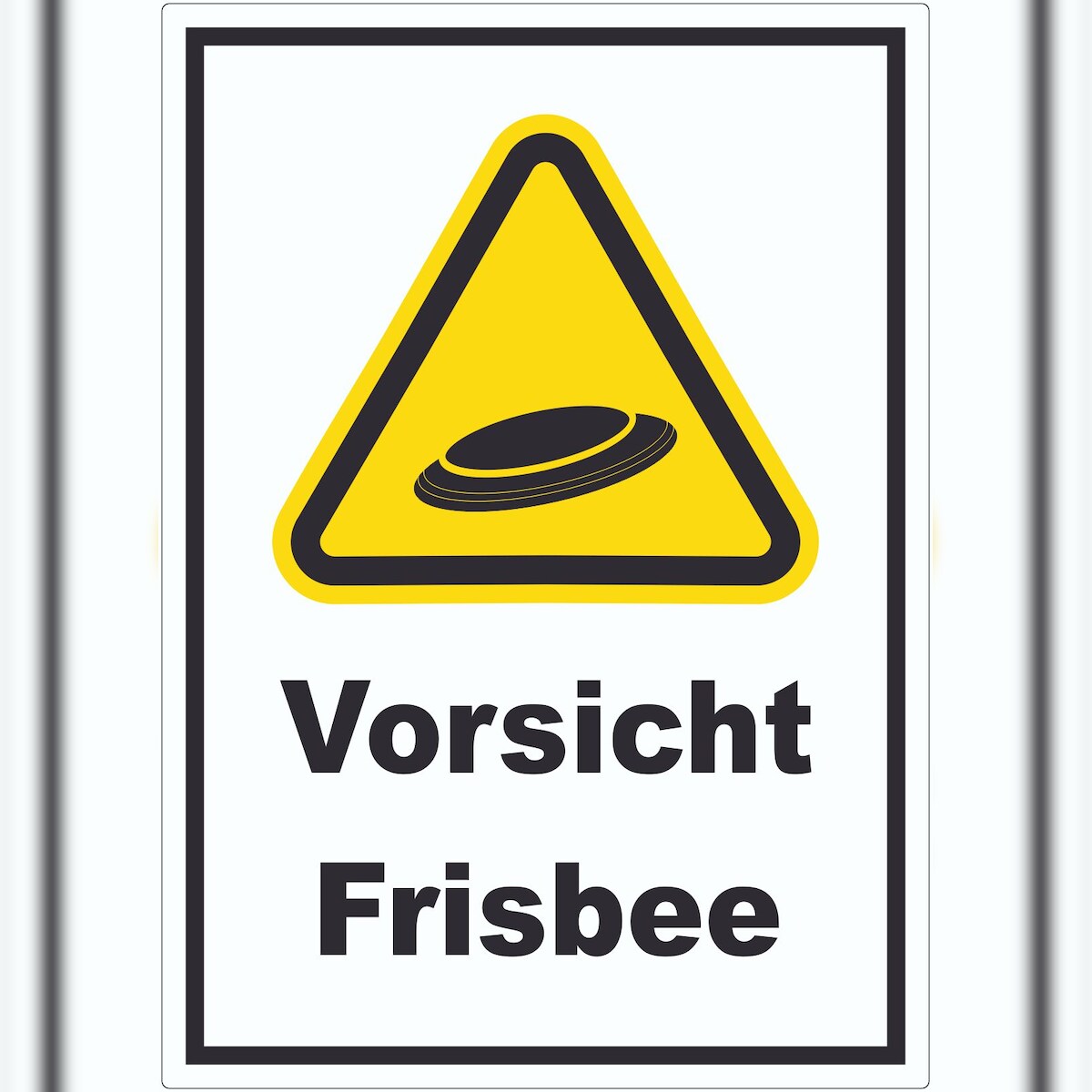 HB-Druck Vorsicht Frisbee Aufkleber A8 (52x74mm) Image