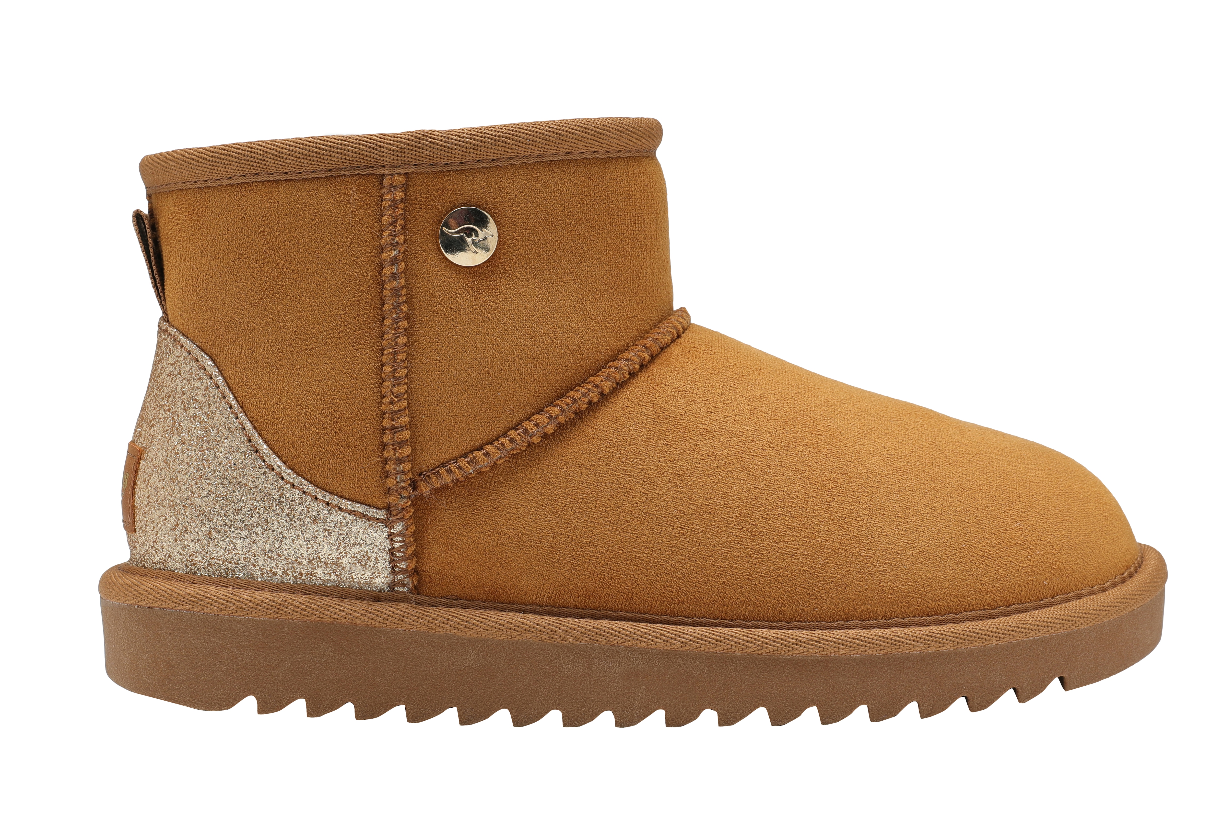 Schlupfboots KANGAROOS "K-UW BROOME", Damen, Gr. 39, braun (tan), Textil, Schuhe Schlupfboots, Winterschuhe, Winterboots, Snowboots, Schlupfstiefel