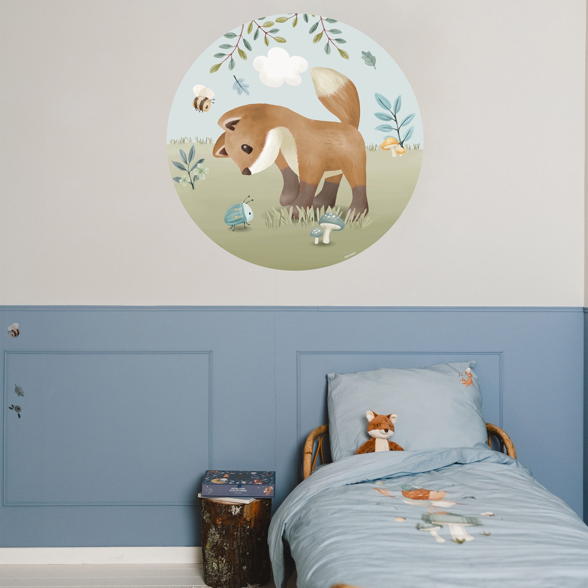 Wandtattoo LITTLE DUTCH "Wandsticker XL Forest Friends (100x100cm)", mehrfarbig 2, H:100cm, PVC, Wandtattoos