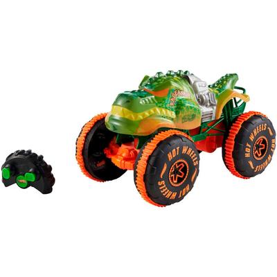 RC-Monstertruck HOT WHEELS "Monster Trucks R/C Rageasaur 1:15", grün, Fernlenkfahrzeuge, KinderB:20cm H:23cm T:33cm, B:20cm H:23cm T:33cm