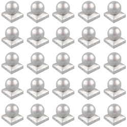25x Pfostenkappe verzinkt 101 mm Kugel Abdeckkappe für Pfosten 10 x 10 cm Image