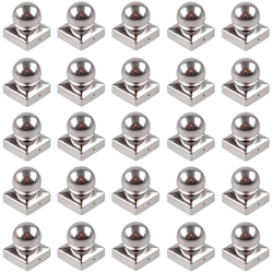 25x Pfostenkappe Edelstahl 121 mm Kugel Abdeckkappe für Pfosten 12 x 12 cm Image