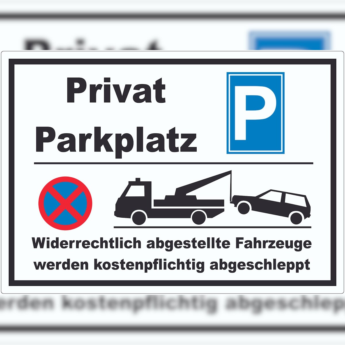 HB-Druck Privat Parkplatz Aufkleber A4 (210x297mm) Image
