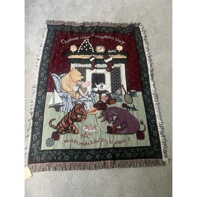 Disney Bedding | Classic Pooh Christmas Throw Blanket Cheer Throughout The Year Poohs Friends New | Color: Green/Red | Size: Os