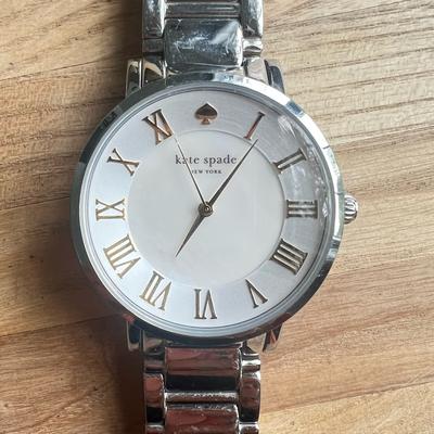 Kate Spade Accessories | Kate Spade Ladies Watch New York Gramercy Stainless Steel Watch New Battery | Color: Silver/White | Size: Os