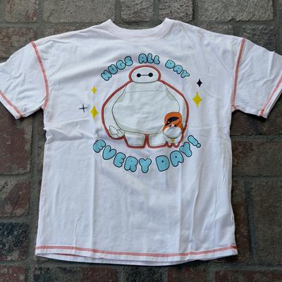 Disney Tops | Disney Bay Max Cat Shirt Oversized Xs White Tee | Color: White | Size: Xs