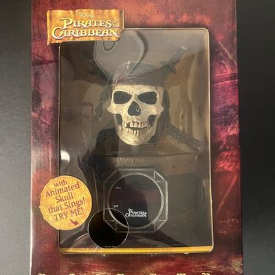 Disney Wall Decor | Disney Pirates Of The Caribbean Talking Skull Alarm Clock Radio. New | Color: Black/White | Size: Os
