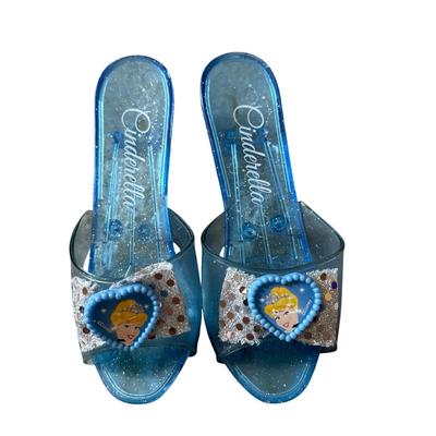 Disney Shoes | Cinderella Sparkling Blue Dress Shoes For Kids Disney Play Dress Up Plastic | Color: Blue | Size: 11g
