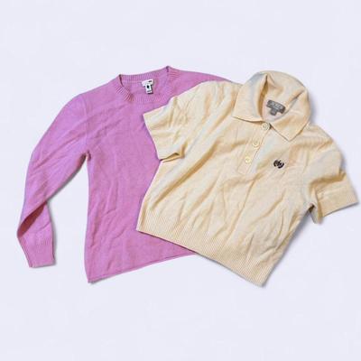 J. Crew Other | J.Crew Cashmere Bundle Girls' Size 12 And Small. Pastel Pink And Yellow Knit Top | Color: Pink | Size: 10