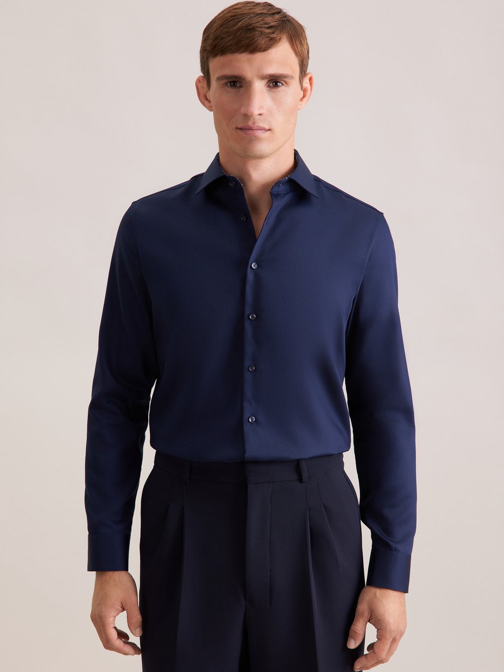 Seidensticker Business Hemd Herren Slim Fit Baumwolle blau, 38