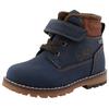 Winterboots TOM TAILOR, Kinder, Gr. 21, blau (dunkelblau), Lederimitat, kontrastfarbene Details, casual, Schuhe, mit Klettverschluss