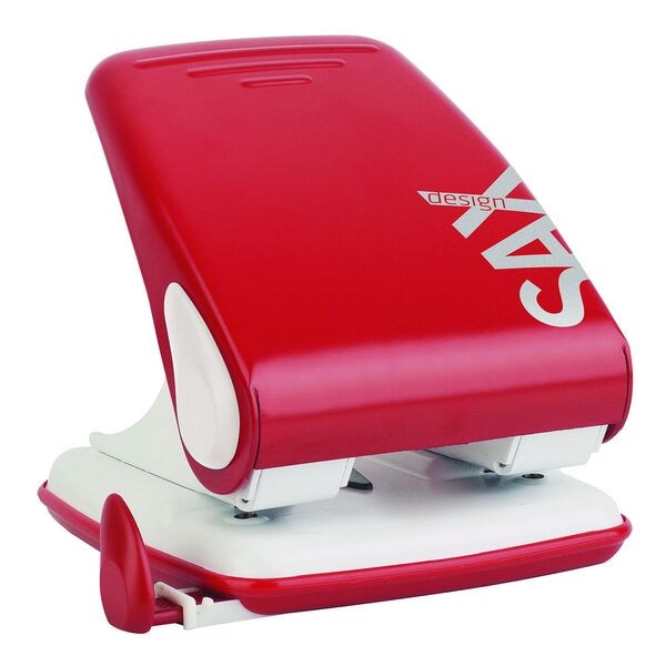 SAX Locher »Century Line 518« 40 Blatt rot, 14x6.5x13.5 cm Image