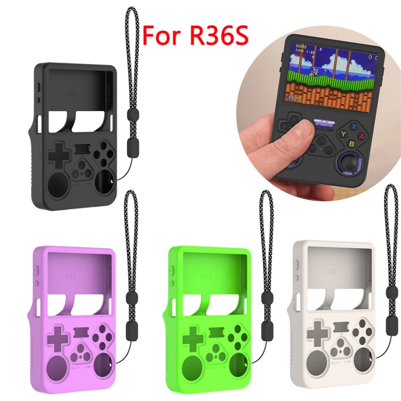 Silicone Soft Case for R36S Handheld Game Console Anti-Scratch Silicone Protective Cover for R36S Game Console Accessories