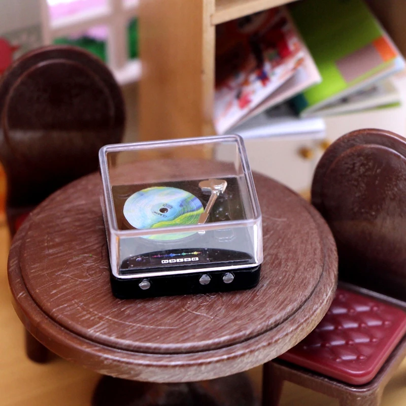 Mini CD Player Model for 1:12 Scale Dollhouse, Home Decor Accessories