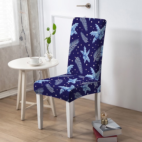 Stuhlbezug für Büro oder Hocker, geometrisch bedruckter Polyester-Schonbezug, langlebiger, rutschfester Stuhlschutz für Zuhause oder das Büro Image