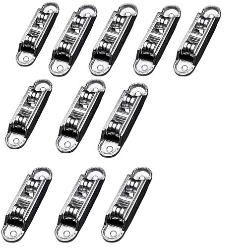 10 Stück Stahl Schiebetür- und Fensterrollen aus Aluminiumlegierung, Riemenscheiben aus Edelstahl für Schienentüren und Fensterschienen Image