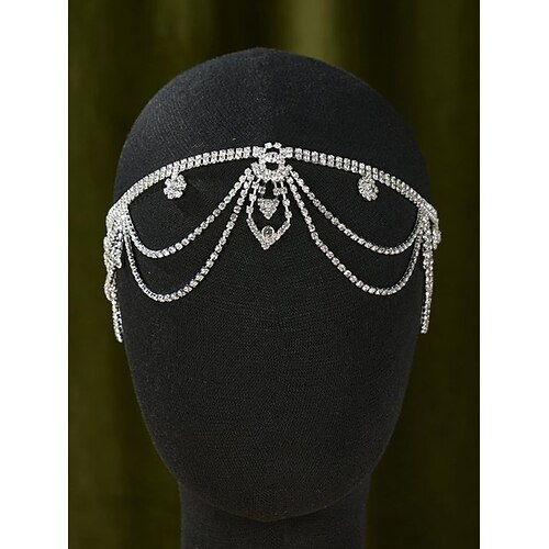 Damen-Haarschmuck im Stil der 1920er-Jahre im Gatsby-Stil mit Strasssteinen, Vintage-Flapper-Haarschmuck für Bälle und Halloween-Partys im Gatsby-Stil