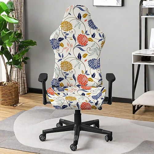 Stuhlbezug mit geometrischem Aufdruck für die Küche, Schonbezug aus Polyester, strapazierfähiger, rutschfester Stuhlschutz für Esszimmer und Zuhause