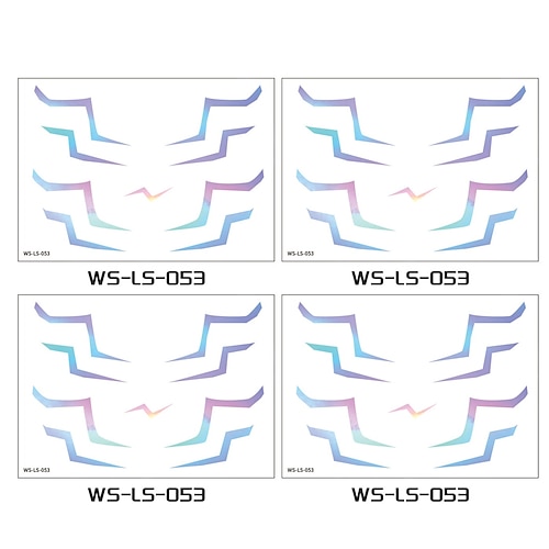 koreanisches Idol inspirierte holografische Blitz-Tattoo-Aufkleber Techwear Anime Cosplay Bühne Flash-Makeup Gesichtsaufkleber Image