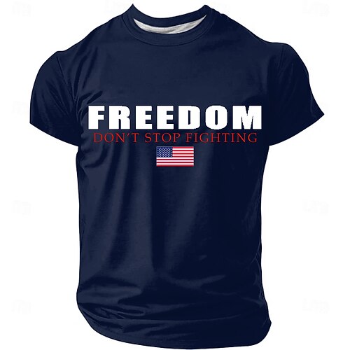 4. Juli 2026 250. Memorialtag Herren 3D Druck US-Flagge Rundhals Kurzarm T-Shirt Alltag Straße Image