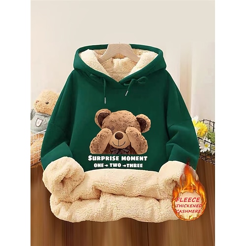 Damen Kapuzenpullover Tasche Druck Grafik Tiermotiv Lässig Langarm Mit Kapuze Normale Oberteile Lässig Straße Alltagskleidung Schwarz Rosa Rote Grün Herbst Winter Image