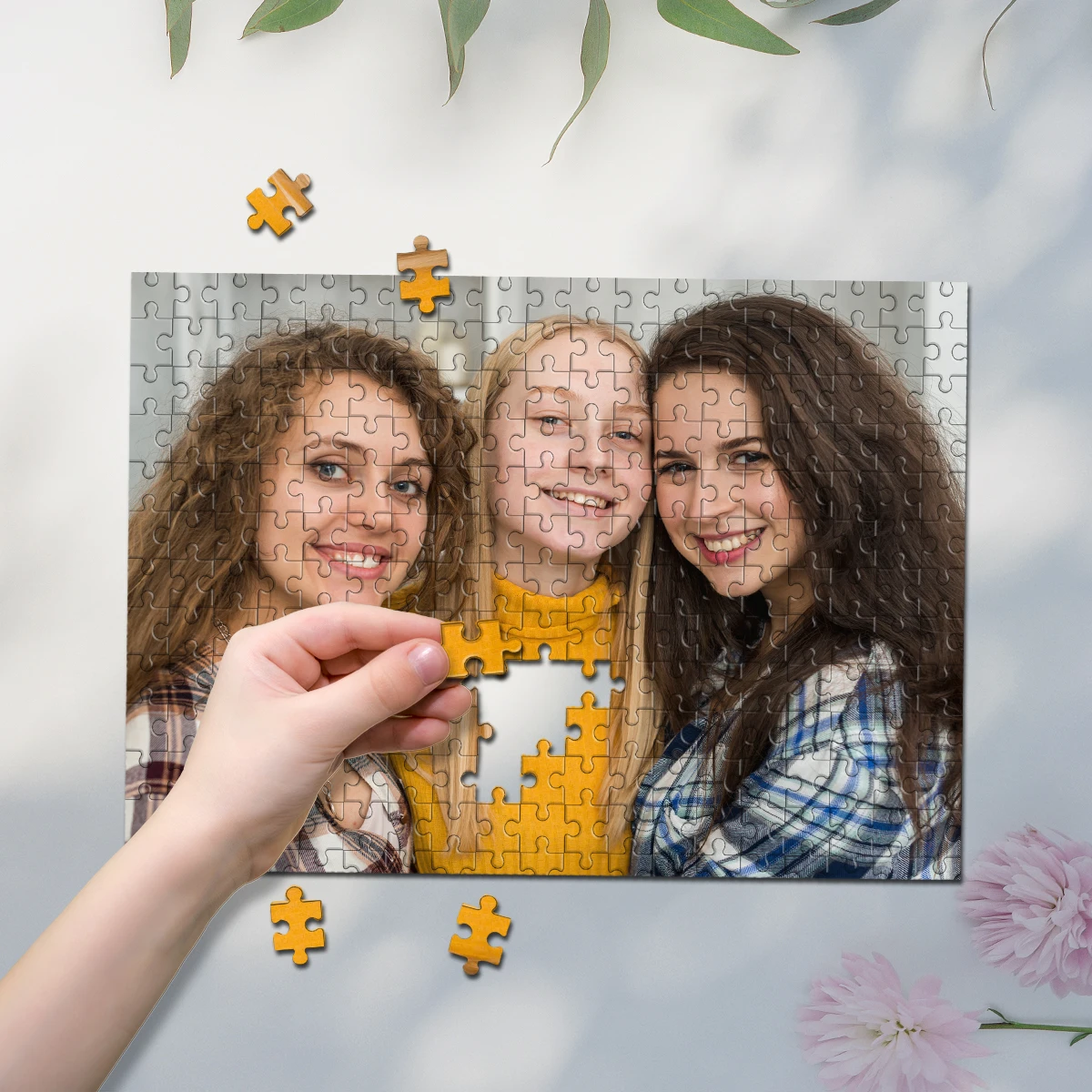 35/300/500/1027 Stück personalisiertes individuelles Fotopuzzle Freund personalisiertes Puzzle Memento für besondere Anlässe Raumdekoration Orn Image