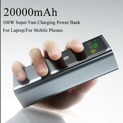 Neue PD100W Schnelle Lade Power Bank 20000 mAh Hohe Kapazität Tragbare Ladegerät Externe Ersatz Batterie Laptop Power für iPhone