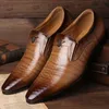Herrenschuhe, Retro-Kleiderschuhe, hochwertiges Business-PU-Leder, Schnürschuhe, formelle Schuhe für Hochzeit, Party, große Größe