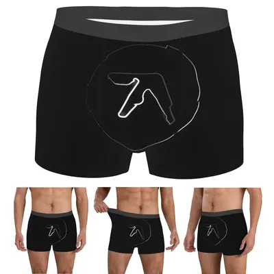 Boxer Underpants Shorts Aphex Twin Creative Y2K Logo Panties Male Soft Underwear for Homme Man Boyfriend Gift