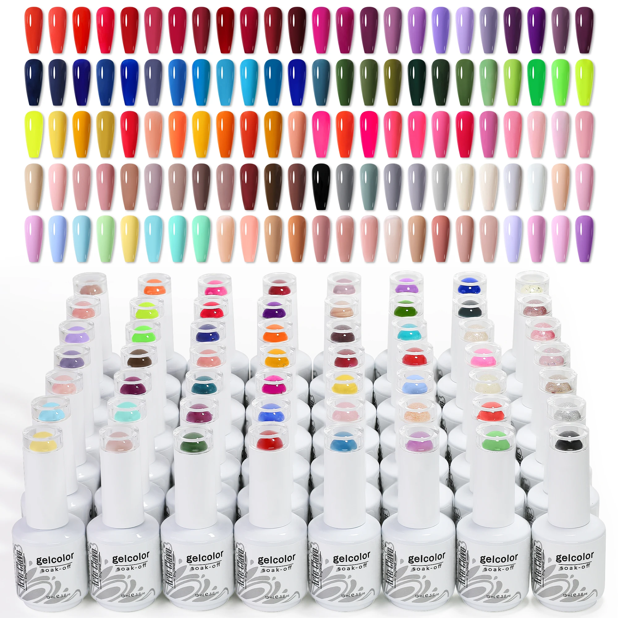 Arte Clavo 15 ml Gel-Nagellack, Nagelversorgung, Großhandel, Soak Off UV-LED-Gel-Lack, Nagelkunst, Glitzer-Nagellack, langlebiges Gel Image