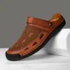 Sommer Herren Casual Schuhe Mesh Atmungsaktive Halbe Hausschuhe Mode Walking Turnschuhe Handgemachte Männliche Sandalen Leichte Nicht-slip Clogs
