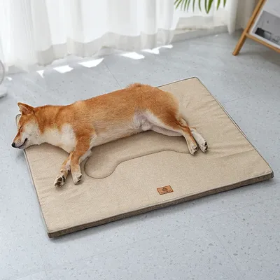Washable Dog Bed Mat Reversible Dog Crate Pad Soft Fluffy Pet Kennel Beds Dog Sleeping Mattress for Large Medium Small Dogs
