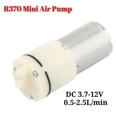 1PC R370 Mini Air Diaphragm Pump DC 3.7-12V 0.5-2.5L/min for Beauty/Blackhead Remover/Vacuum Packaging/Breast Pump