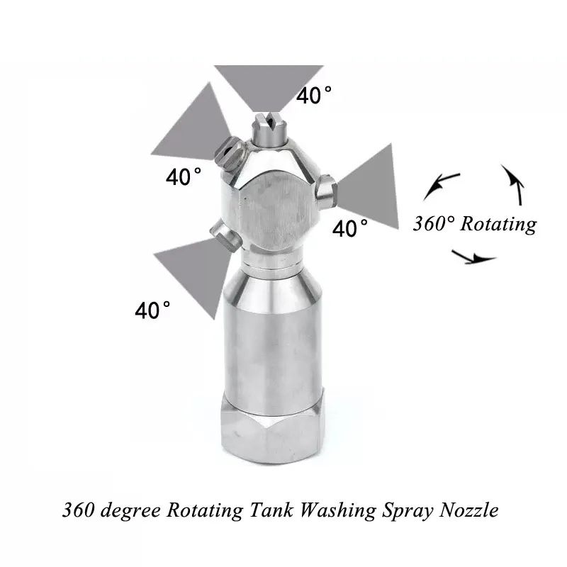 Rotationswaschdüse, 360 ° Rotierende Tankwaschsprühdüse, Wasser 360° ° Rotierende Reinigungsdüsen für Fass, Tank Image