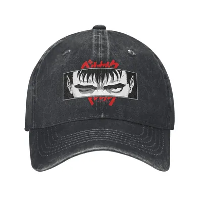 Summer Berserk Baseball Cap Sun Sun-Proof Print Washed Trucker Hat Men Adult Fitted Retro Outdoor Sports Baseball Caps