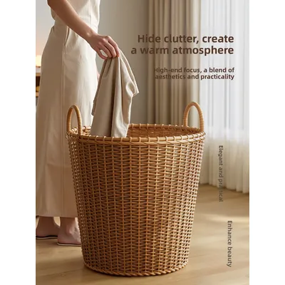 Large Capaci Dir Clothes Basket Luxury Home Use Toy Storage Buet Laundry Hamper Wooden Handle Organizer Basket