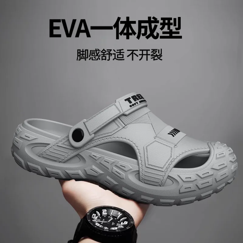 Herrenschuhe, Sommer, Luxus-Sandalen, Hausschuhe, flache Sandalen, Strand-Slip-on-Schuhe, Herren-Turnschuhe, Plattform, Strand-Sport-Sandalen, 47, Clogs