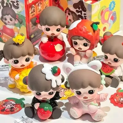 Genuine Tntspace Baby Zoraa I Love Eating Fruit Mini Series Blind Box Mini Dolls Mystery Box Cute Action Mysterious Box Glue