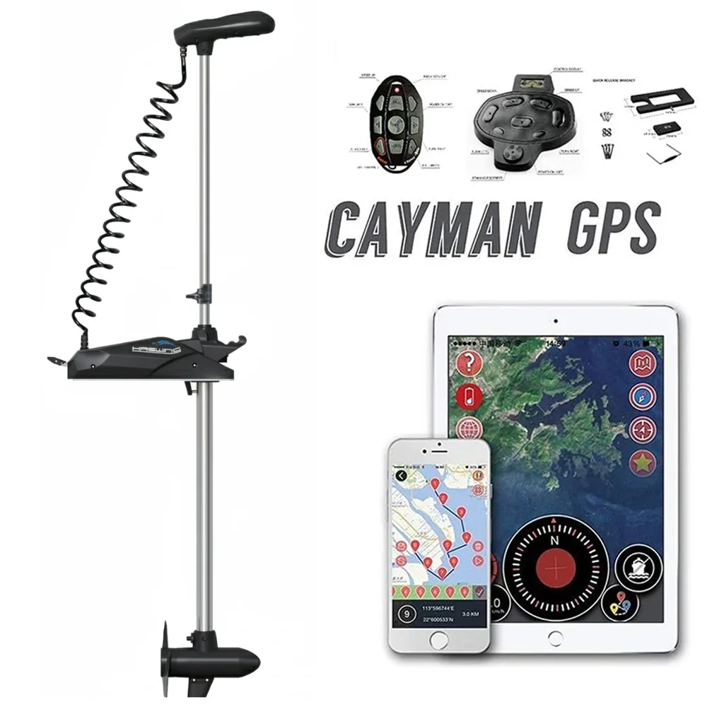 50739-152/183/210/250 Haswing Cayman-B/mit GPS 24 V 80 Pfund Fernbedienung Elektrischer Trolling-Motor mit Bogenmontage Image