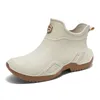 Lässige Sportschuhe für Herren, große, atmungsaktive Koch-Herrenschuhe, Outdoor-Regenstiefel, wasserdichte und rutschfeste Regenstiefel
