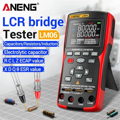 LM06 LCR Bridge Meter Electronic ESR Capacitor Multimeter Repair Workshop Test Inductance Resistor DIY 100Hz 100kHz Meter Tools