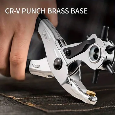 1pc-Belt Punch Pliers Leather Belt Hole Eyelet Puncher Revolve Sewing Machine Bag Tool Watchband Strap Hand Tools