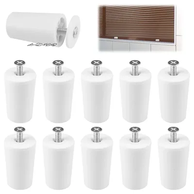8Pcs White Plastic Window Blind Stoppers Smooth Compact Roller Shutter Repair Parts for Curtains Accessories
